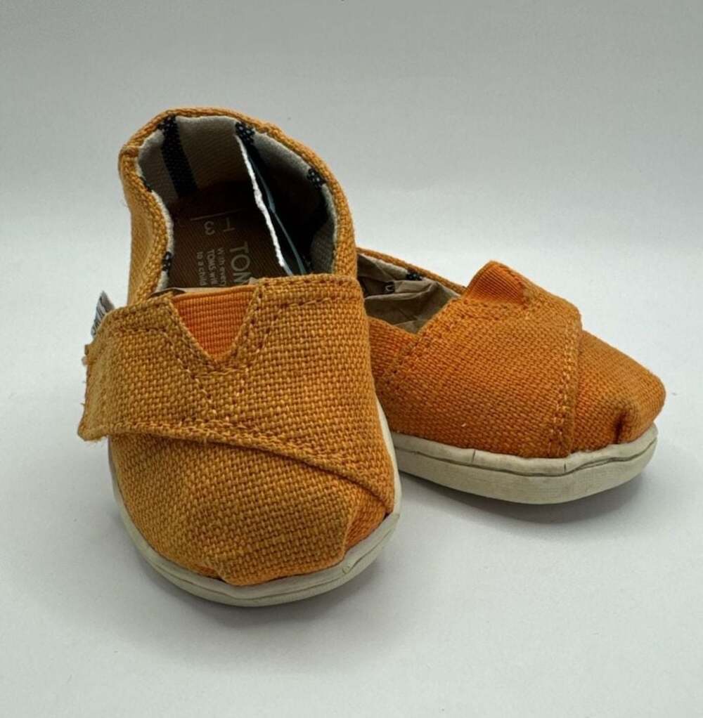 TOMS Tiny Orange Canvas Alpargata Slip-On Shoes Infant Sz. T3